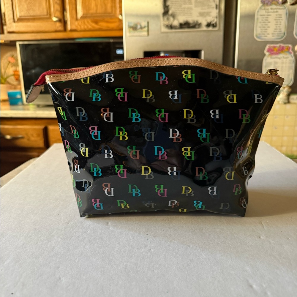 DB Black Dome Multi Color Monogram Acrylic Cosmetic Purse, Clutch